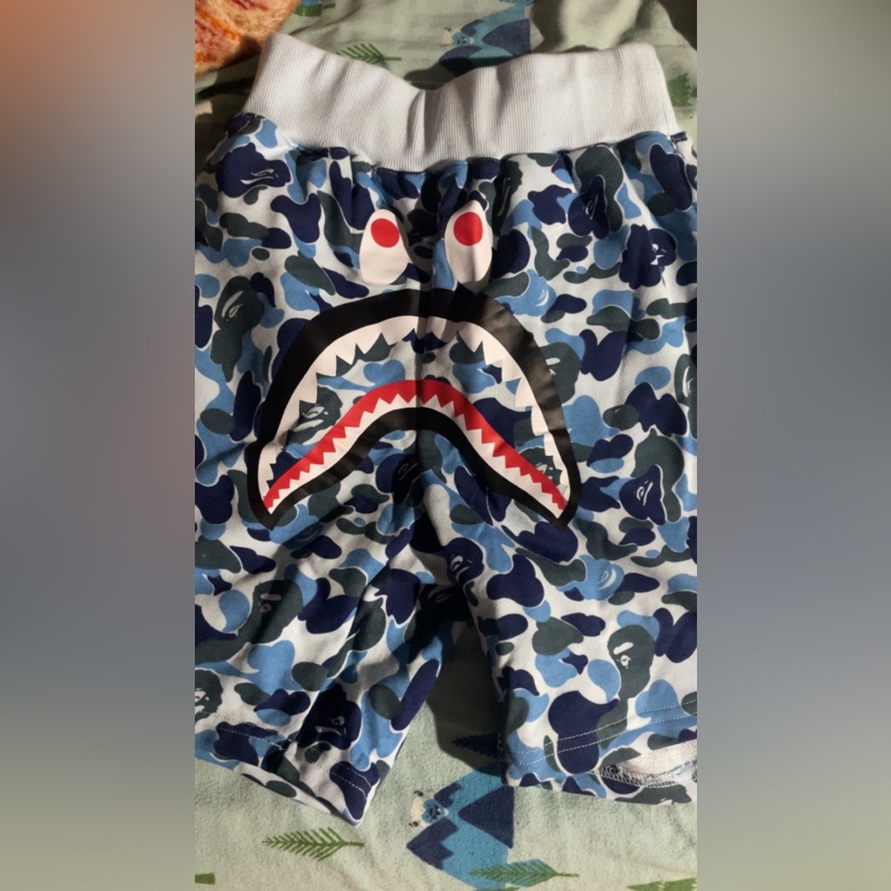 Brand new Bape shorts blue never worn